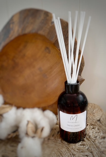 Fresh Linen Reed Diffuser – Molly & Sand Candle Co